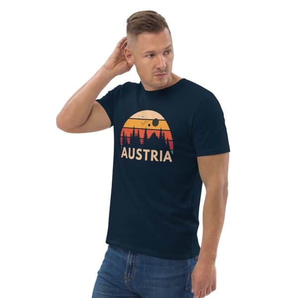 Austria 2025 | Forest and birds logo | Unisex organic cotton t-shirt
