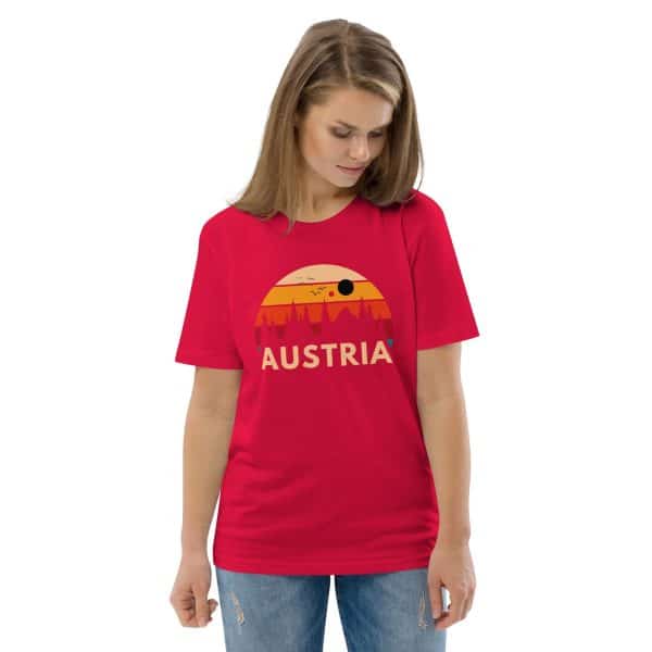 Austria 2025 | Forest and birds logo | Unisex organic cotton t-shirt