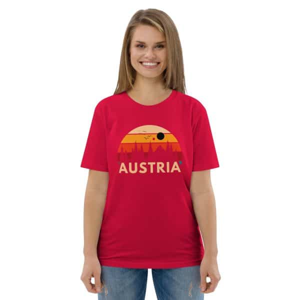 Austria 2025 | Forest and birds logo | Unisex organic cotton t-shirt