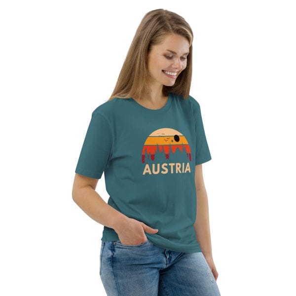 Austria 2025 | Forest and birds logo | Unisex organic cotton t-shirt