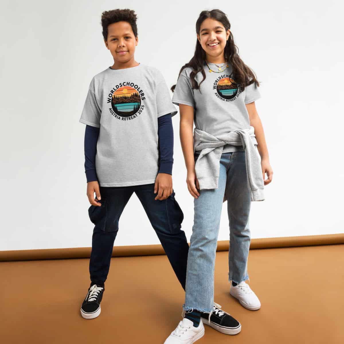 Austria 2025 | Landscape logo - Black Font | Youth classic tee