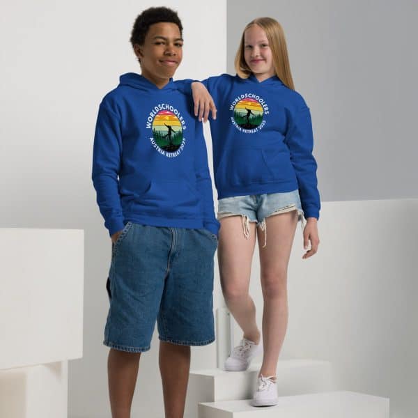 Austria 2025 | Official Kicking logo - White Font | Youth heavy blend hoodie