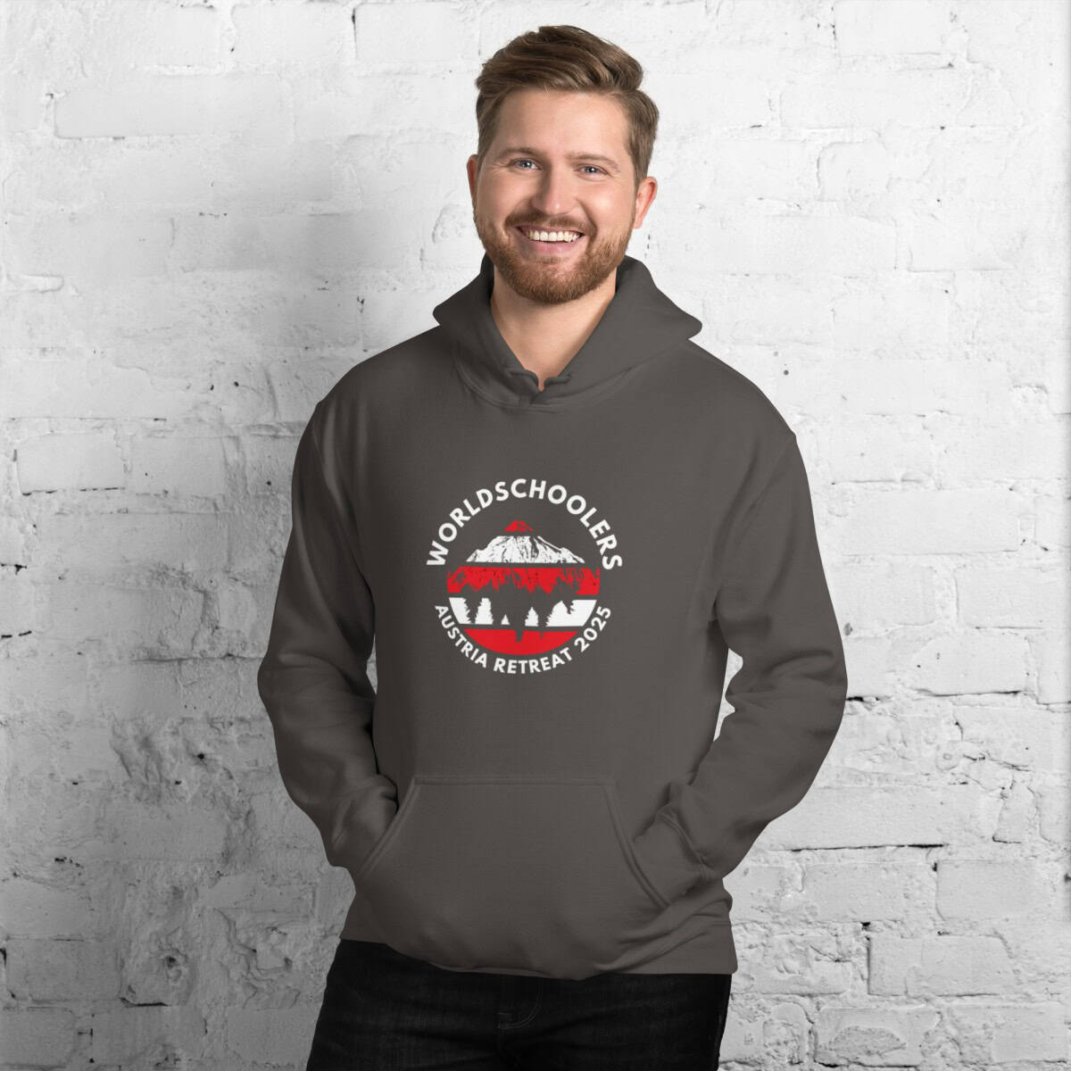 Austria 2025 | Official Red logo - White Font | Unisex Hoodie