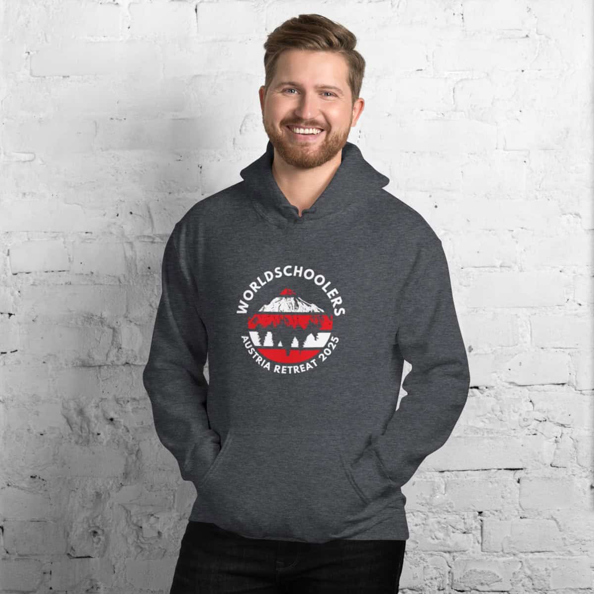 Austria 2025 | Official Red logo - White Font | Unisex Hoodie