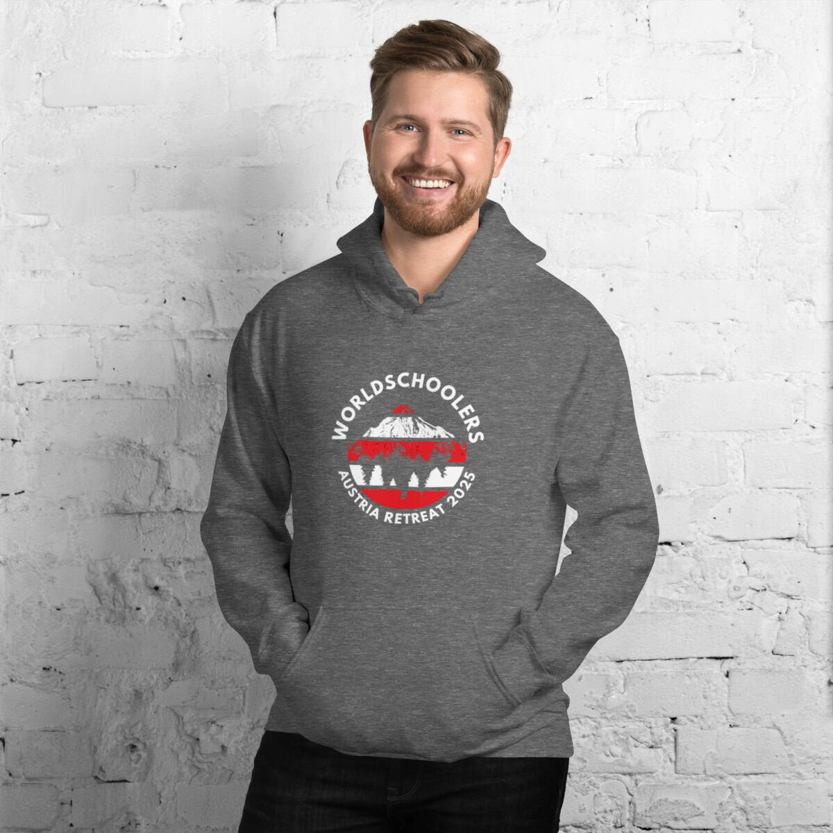 Austria 2025 | Official Red logo - White Font | Unisex Hoodie