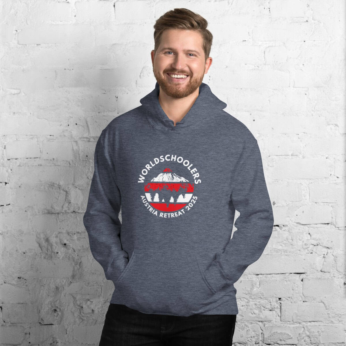 Austria 2025 | Official Red logo - White Font | Unisex Hoodie