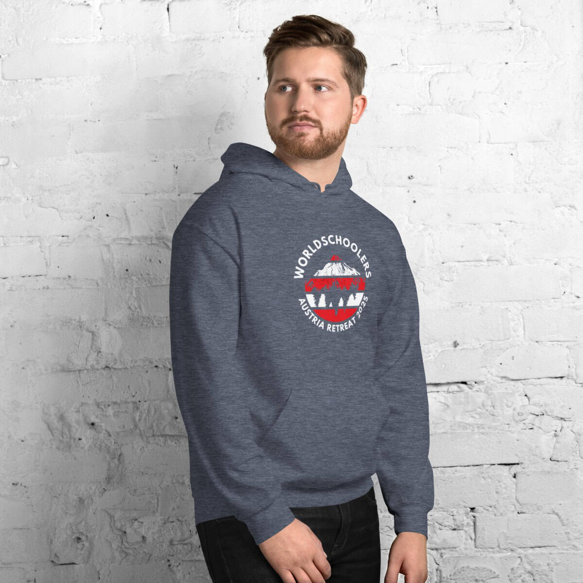 Austria 2025 | Official Red logo - White Font | Unisex Hoodie