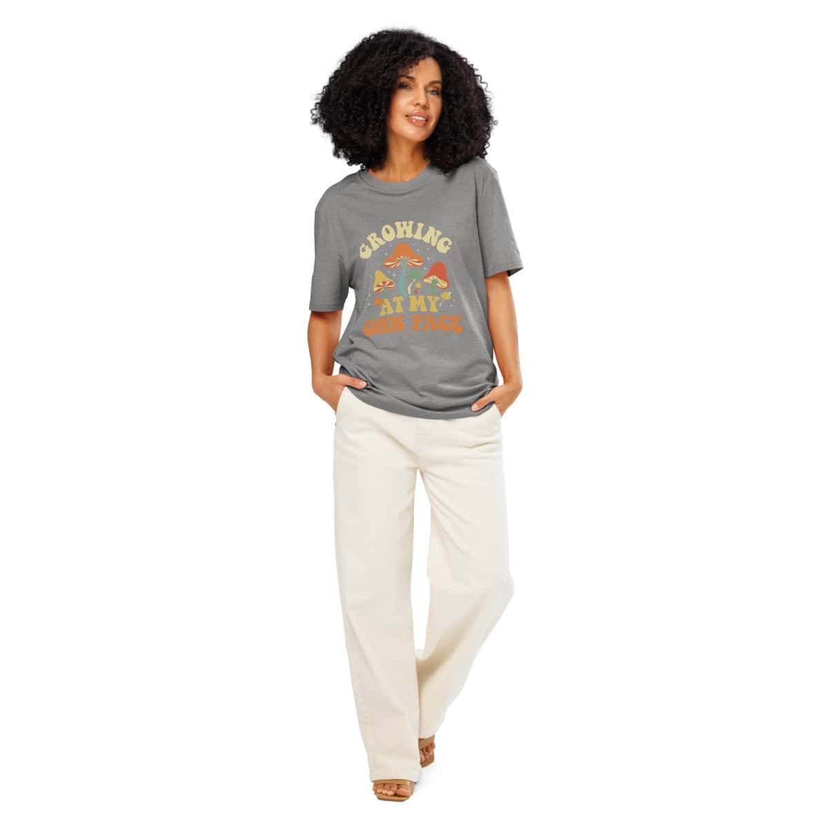 Growing At My Own Pace | Unisex organic ribbed neck t-shirt