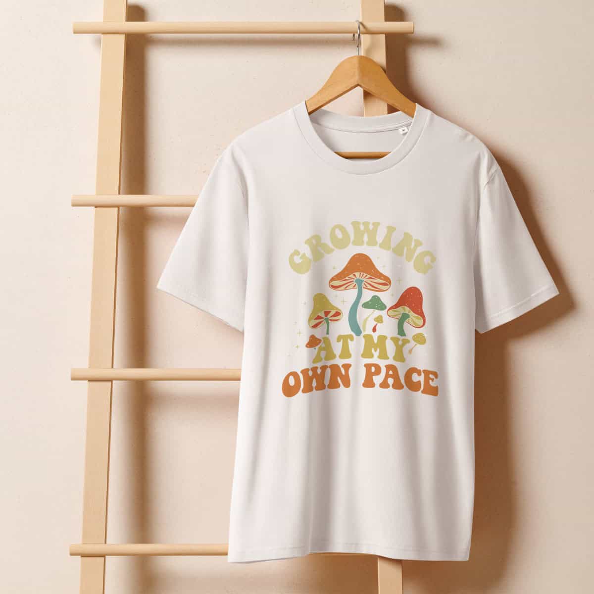 Growing At My Own Pace | Unisex organic ribbed neck t-shirt