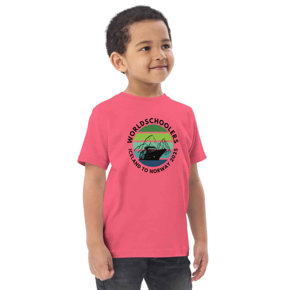 Toddler jersey t-shirt | Black font | Iceland