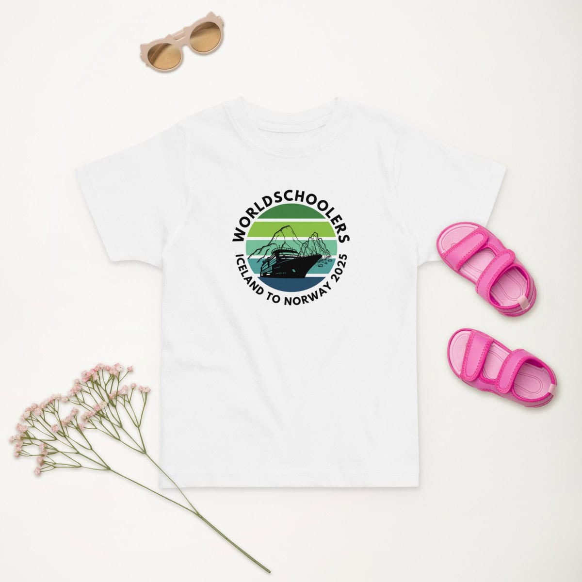 Toddler jersey t-shirt | Black font | Iceland