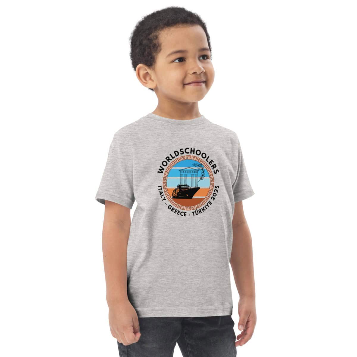 Toddler jersey t-shirt | Black Font | Italy - Greece - Türkiye 2025