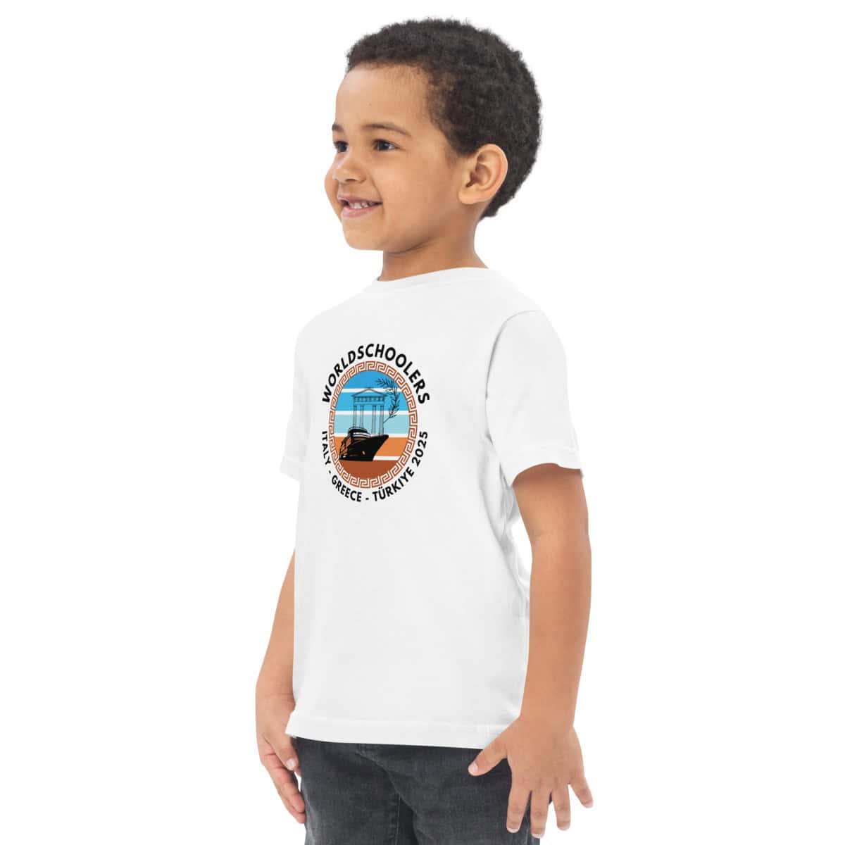 Toddler jersey t-shirt | Black Font | Italy - Greece - Türkiye 2025