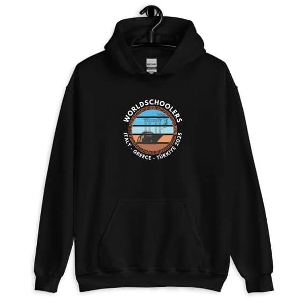Unisex Hoodie | White Font | Italy - Greece - Türkiye 2025