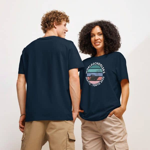 Unisex organic ribbed neck t-shirt | White font | Seattle-Tokyo