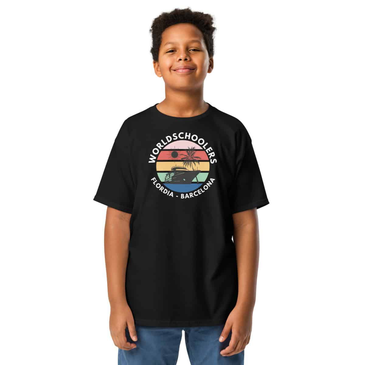 Mardi Gras Transatlantic 2025 | Youth classic tee | White Font