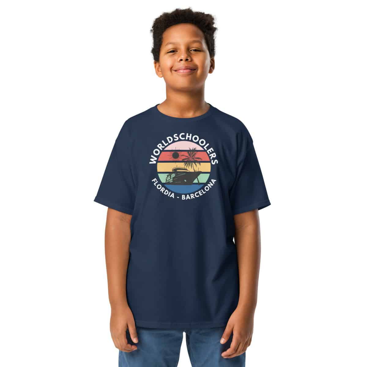 Mardi Gras Transatlantic 2025 | Youth classic tee | White Font