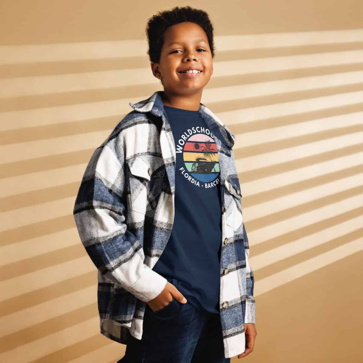 Mardi Gras Transatlantic 2025 | Youth classic tee | White Font