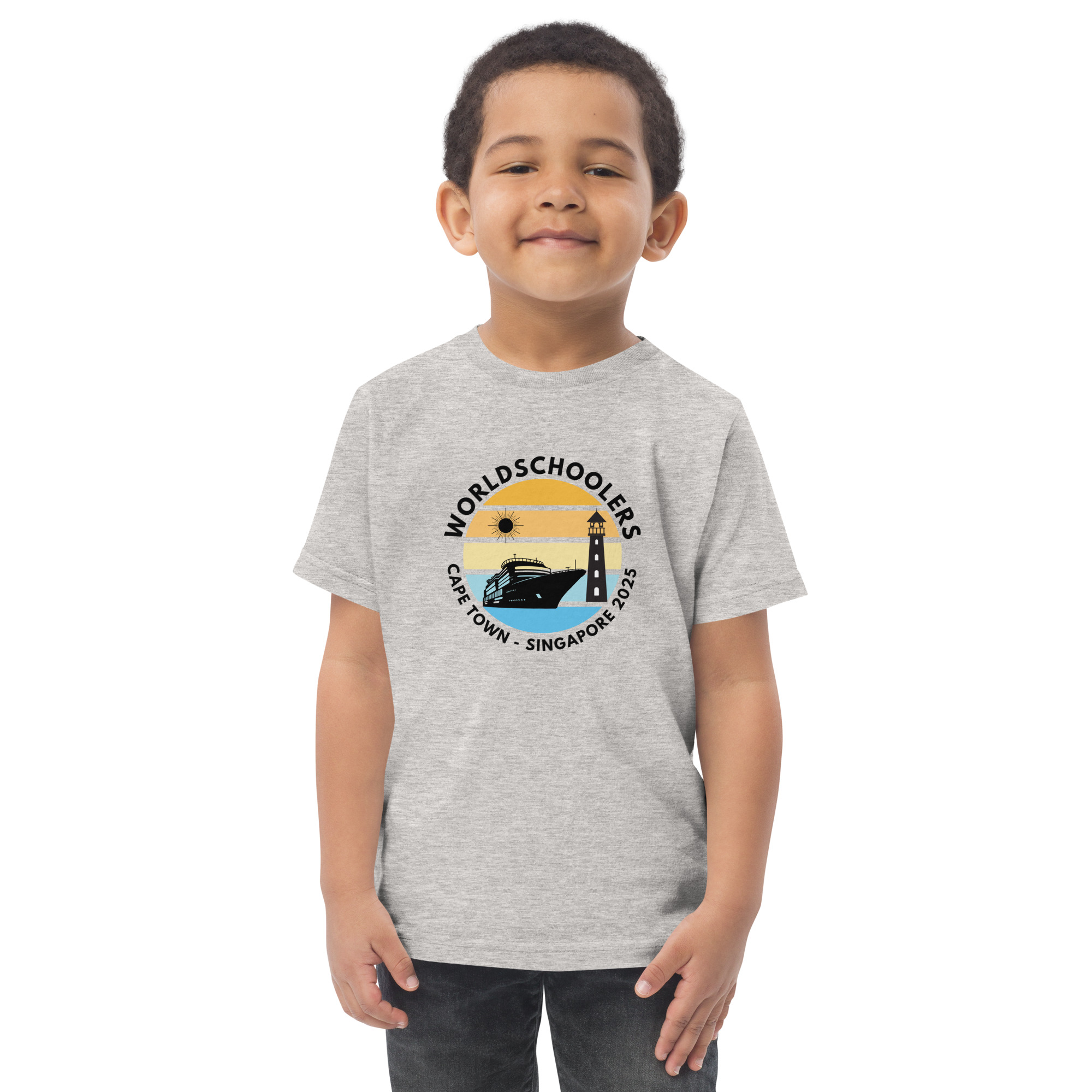 Toddler Jersey T-Shirt | Black Font | Cape Town - Singapore 2025