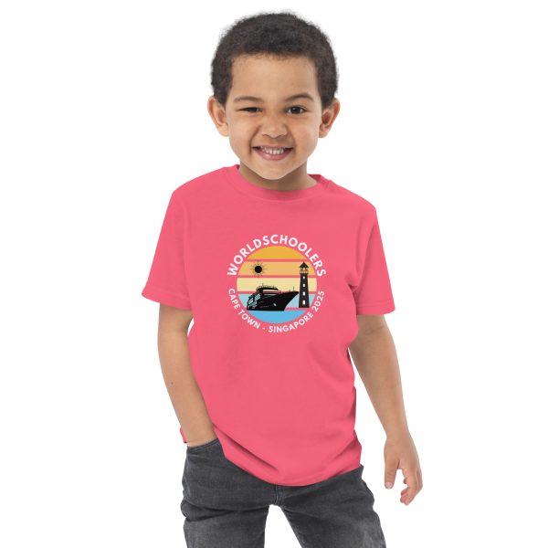 Toddler Jersey T-Shirt | White Font | Cape Town - Singapore 2025