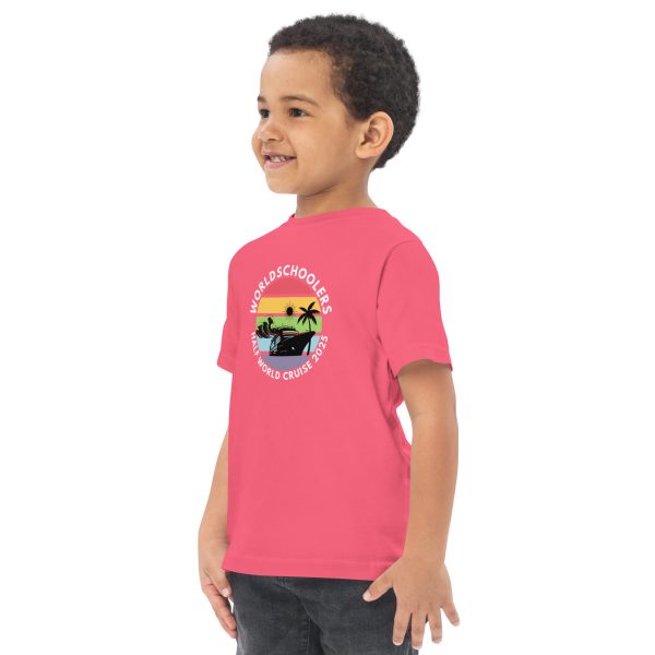 Toddler Jersey T-Shirt | White Font | Half World Cruise 2025