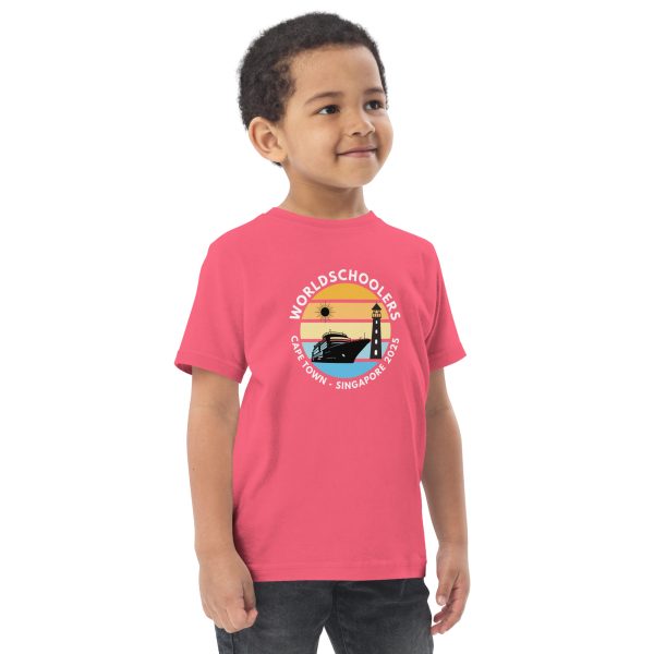 Toddler Jersey T-Shirt | White Font | Cape Town - Singapore 2025