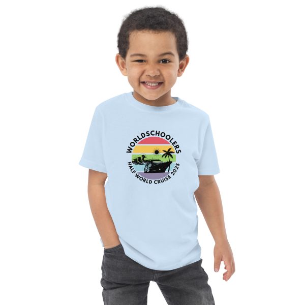 Toddler Jersey T-Shirt | Black Font | Half World Cruise 2025