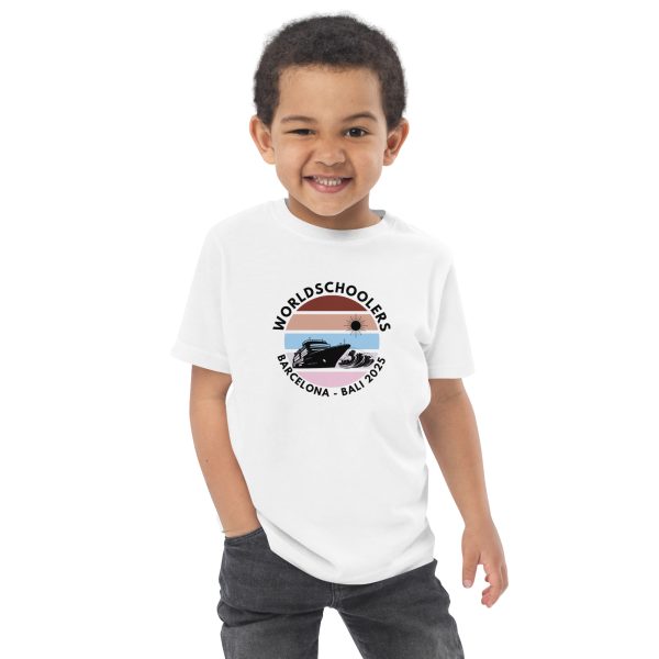 Toddler Jersey T-Shirt | Black Font | Barcelona - Bali 2025