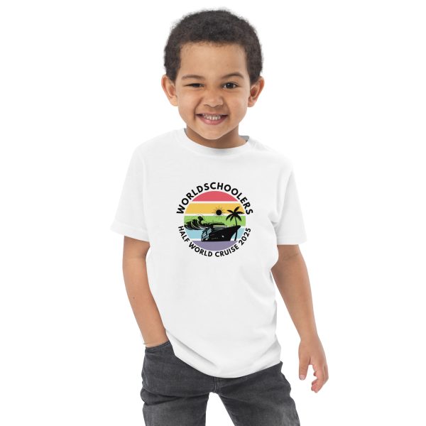 Toddler Jersey T-Shirt | Black Font | Half World Cruise 2025