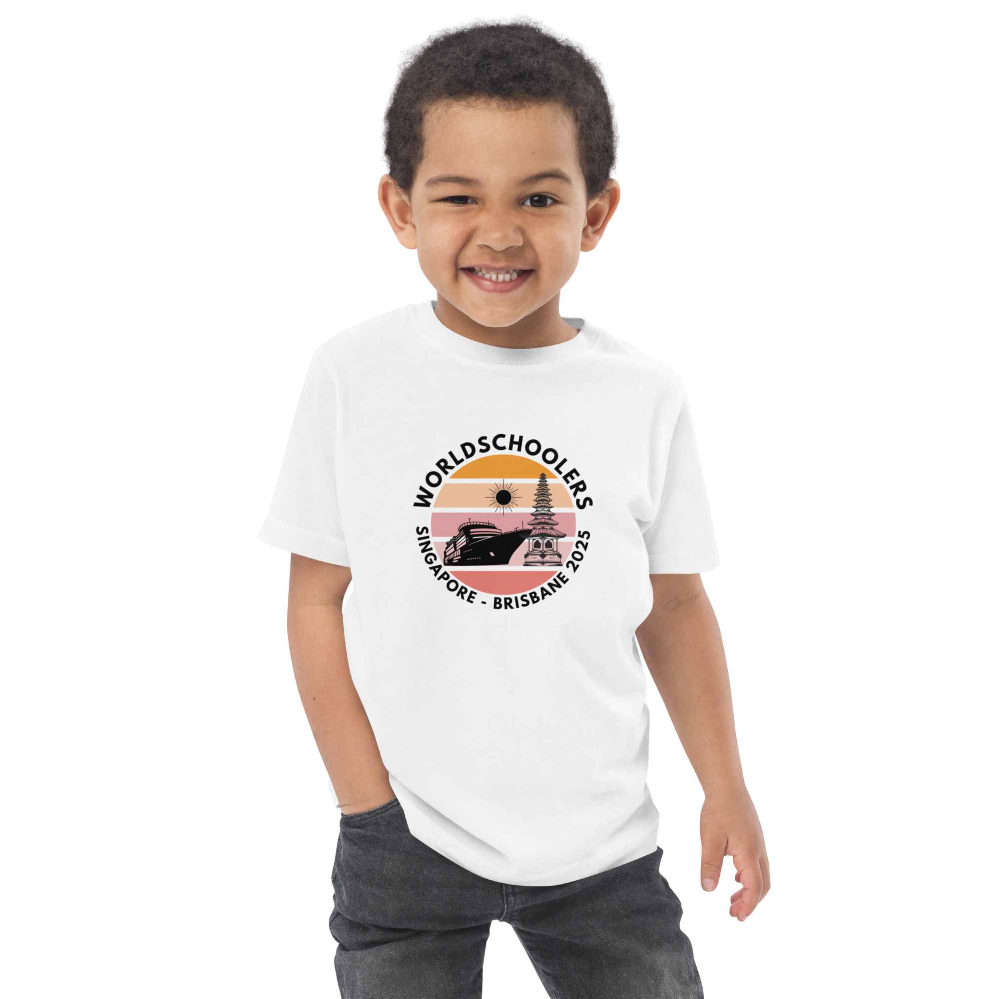 Toddler Jersey T-Shirt | Black Font | Singapore - Brisbane 2025