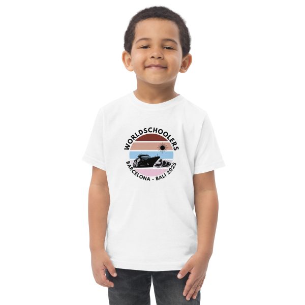 Toddler Jersey T-Shirt | Black Font | Barcelona - Bali 2025