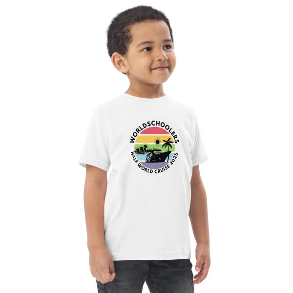 Toddler Jersey T-Shirt | Black Font | Half World Cruise 2025