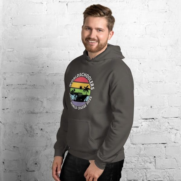 Unisex Hoodie | White Font | Half World Cruise 2025