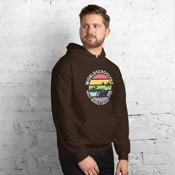 Unisex Hoodie | White Font | Half World Cruise 2025
