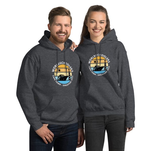 Unisex Hoodie | White Font | Cape Town - Singapore 2025