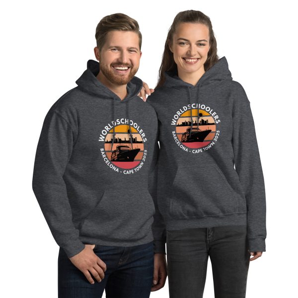 Unisex Hoodie | White Font | Barcelona - Cape Town 2025