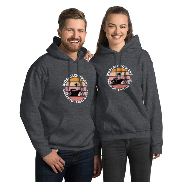 Unisex Hoodie | White Font | Singapore - Brisbane 2025