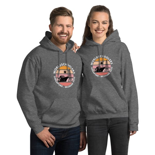 Unisex Hoodie | White Font | Singapore - Brisbane 2025