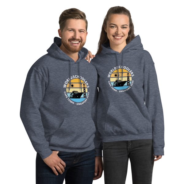 Unisex Hoodie | White Font | Cape Town - Singapore 2025