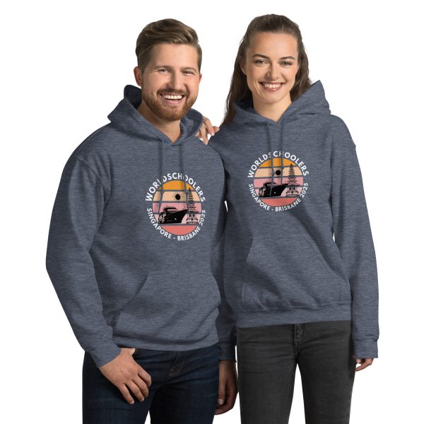 Unisex Hoodie | White Font | Singapore - Brisbane 2025