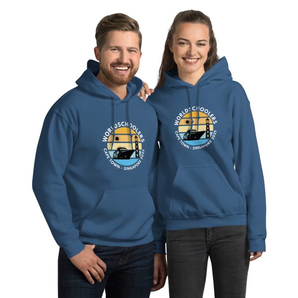 Unisex Hoodie | White Font | Cape Town - Singapore 2025