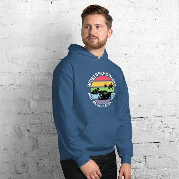 Unisex Hoodie | White Font | Half World Cruise 2025