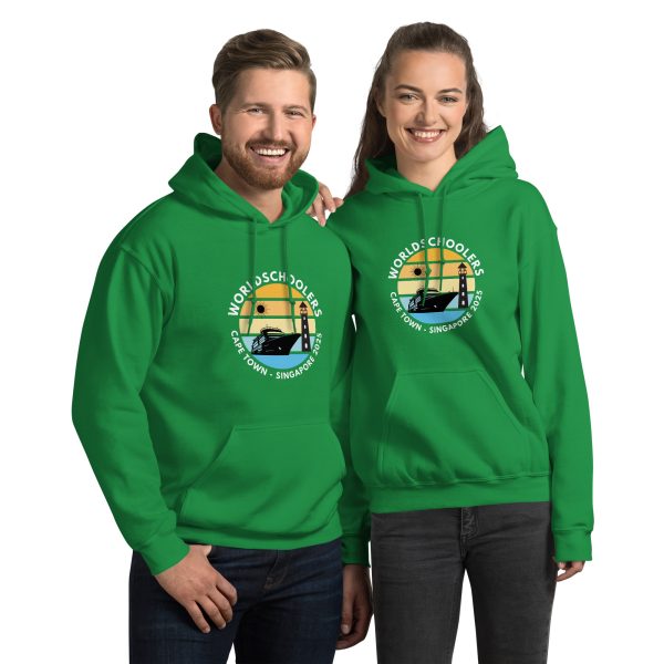 Unisex Hoodie | White Font | Cape Town - Singapore 2025