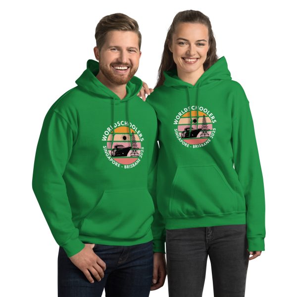 Unisex Hoodie | White Font | Singapore - Brisbane 2025