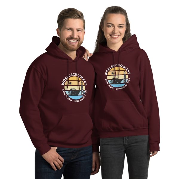 Unisex Hoodie | White Font | Cape Town - Singapore 2025