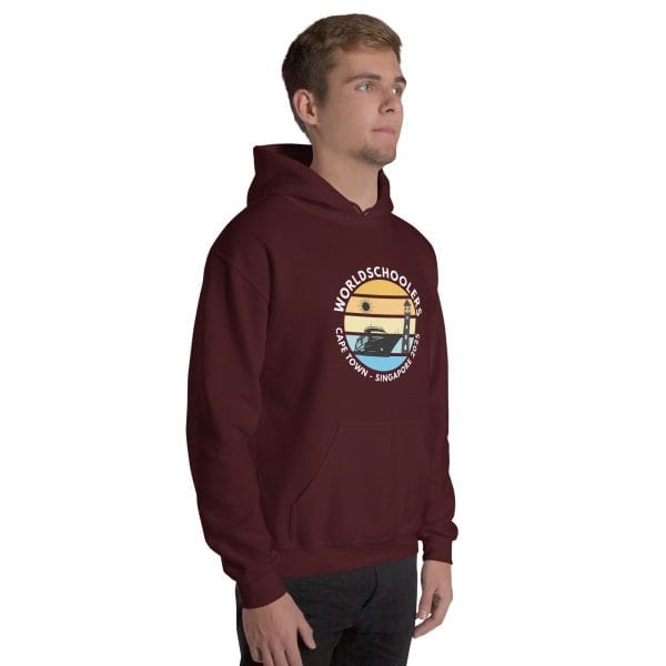 Unisex Hoodie | White Font | Cape Town - Singapore 2025