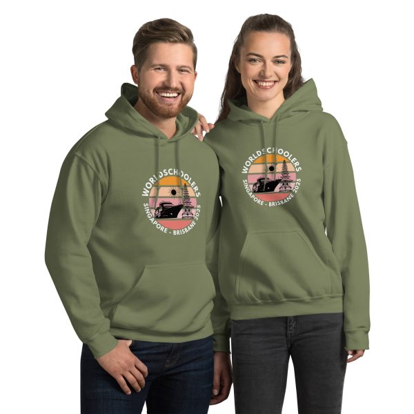 Unisex Hoodie | White Font | Singapore - Brisbane 2025