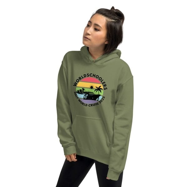 Unisex Hoodie | Black Font | Half World Cruise 2025
