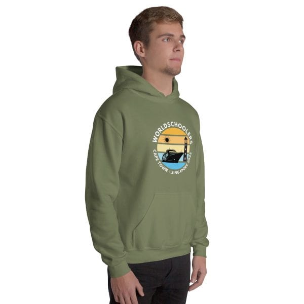 Unisex Hoodie | White Font | Cape Town - Singapore 2025