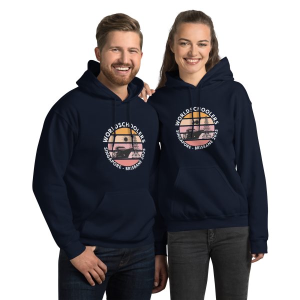 Unisex Hoodie | White Font | Singapore - Brisbane 2025